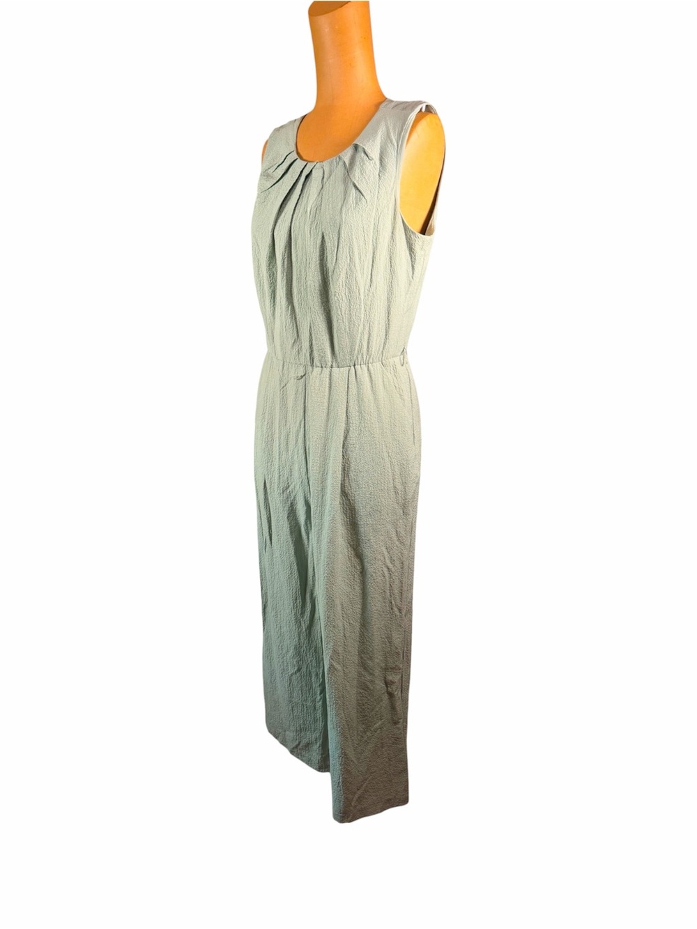CALVIN KLEIN Mint Pleated Front Jumpsuit